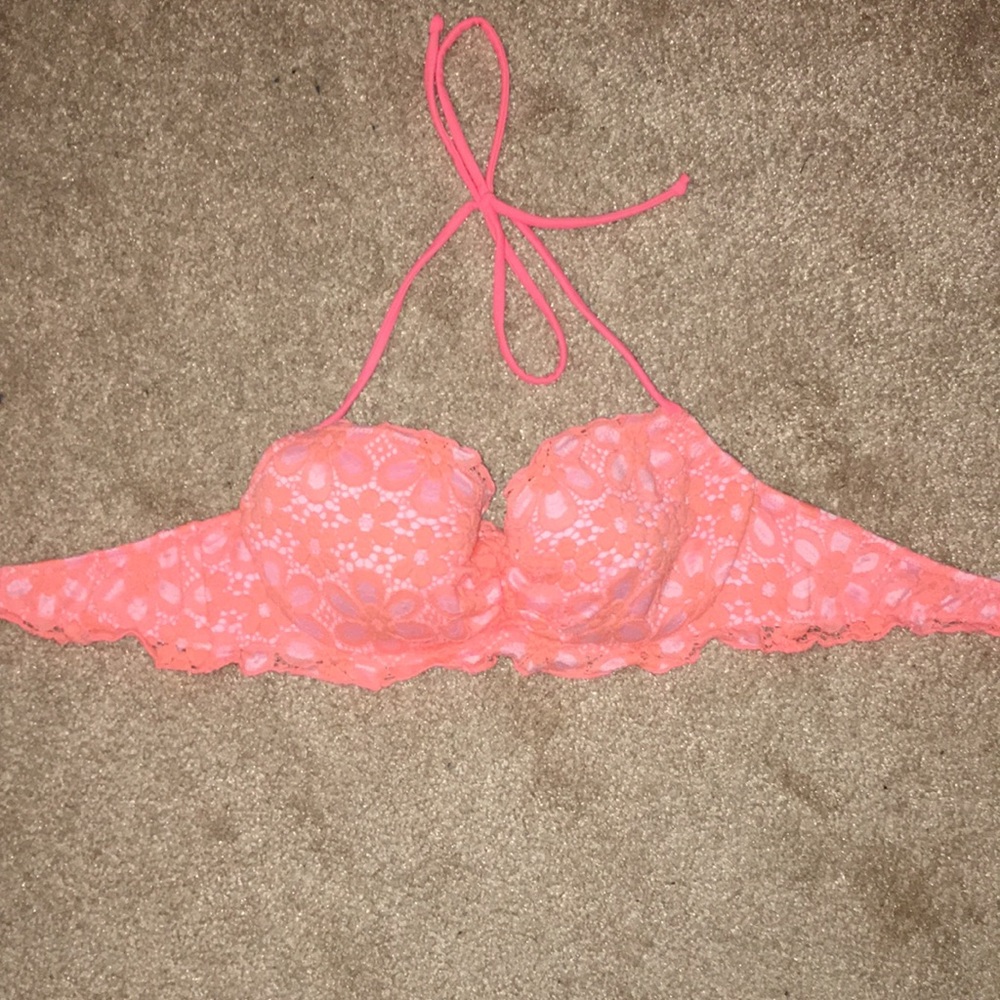 Pink swimsuit top